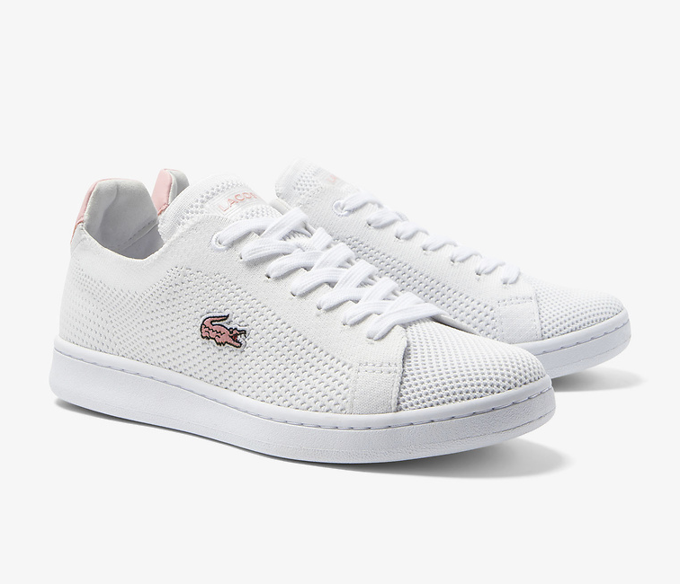 Lacoste carnaby sales evo white pink