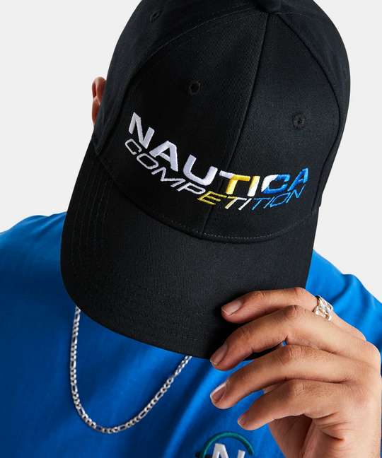 Nautica Competition Compass Snapback Cap (Black)