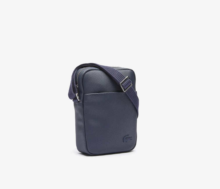 Lacoste Classic Pique Vertical Slim Zip Bag (Marine)