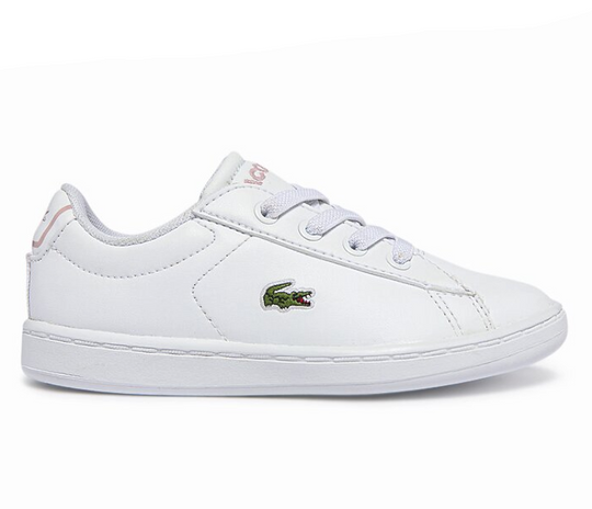 Toddlers Lacoste Carnaby Evo 0121 1 SUI (Wht/Lt Pink)