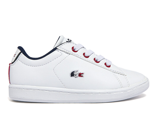 Toddlers Lacoste Carnaby Evo TR1 0722 SUI (WHT/NAVY/RED)