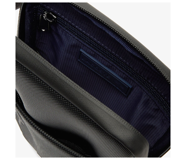 Lacoste L.12.12 Concept Flat Crossover Bag (Black) at ShoeGrab