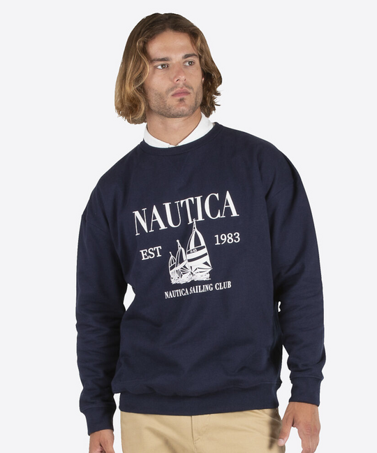 Nautica Baxter Oversized Sweatshirt (Navy)
