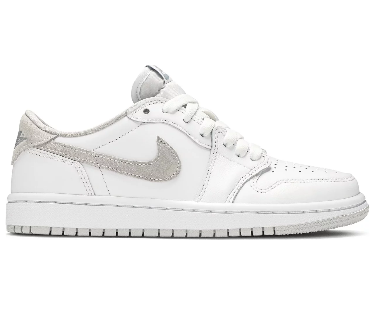 Women's Nike Air Jordan 1 Low (White/Particle Grey) at ShoeGrab