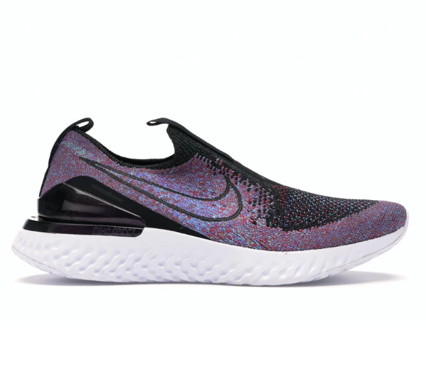 Nike epic phantom react 2025 flyknit black and white