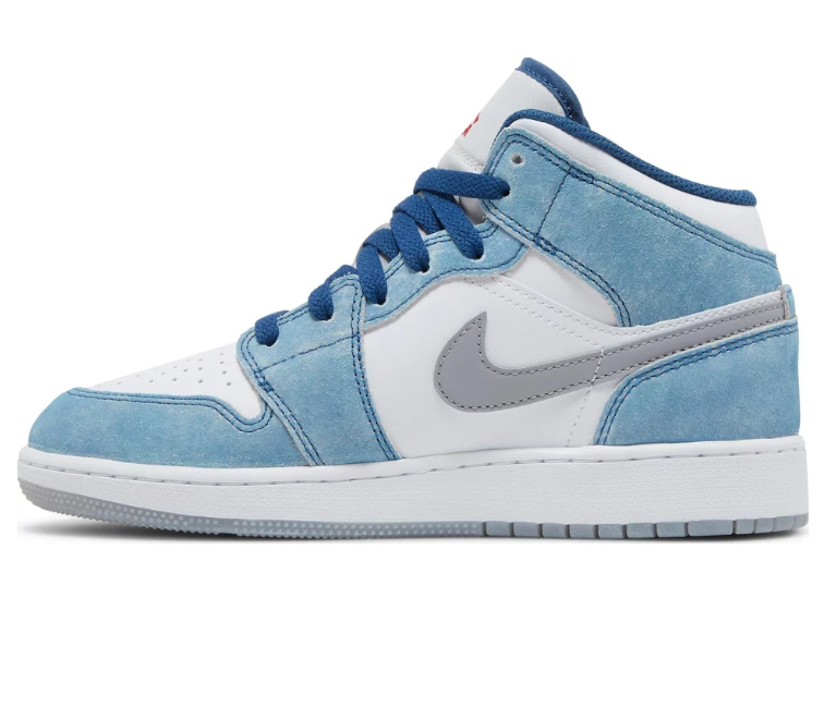 Nike Air Jordan 1 Mid GS Sky blue deals shoes 5Y 6.5