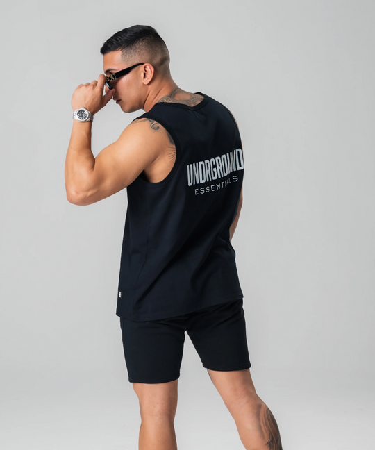 UNDRGROUND Cotton Singlet (Black)