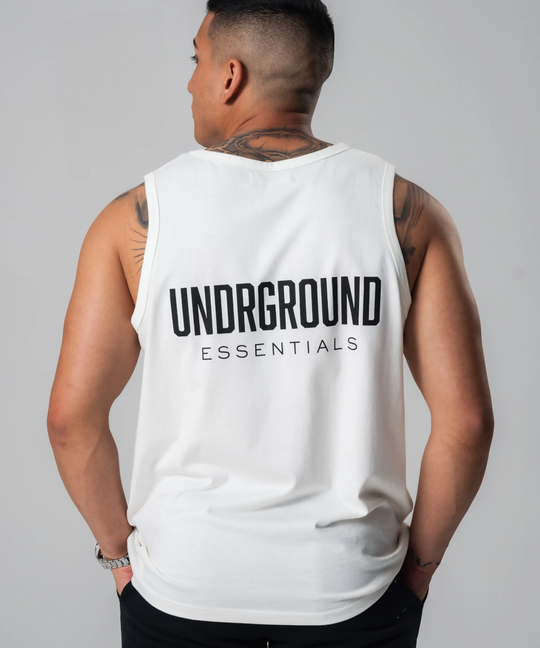 UNDRGROUND Cotton Singlet (White)