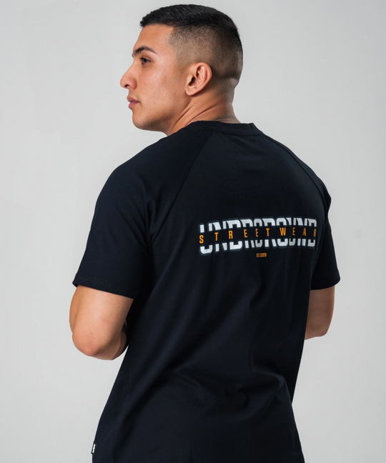 UNDRGROUND Curved Tee x 3D Print (Black)