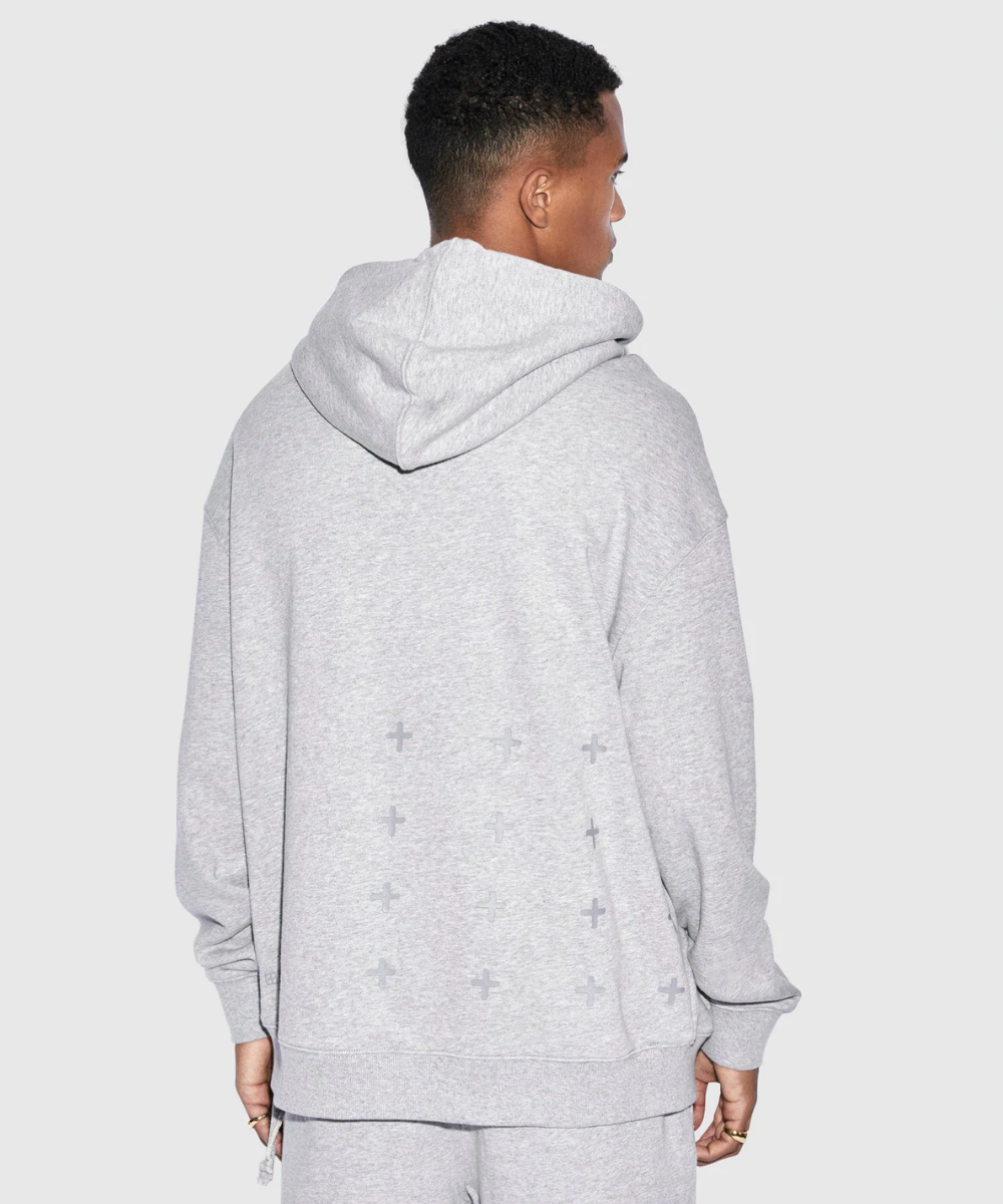 Ksubi 4x4 Biggie Hoodie Light Grey Marl ShoeGrab