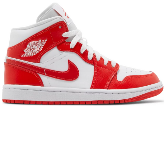 Women's Nike Air Jordan 1 Mid (White/Habanero Red)