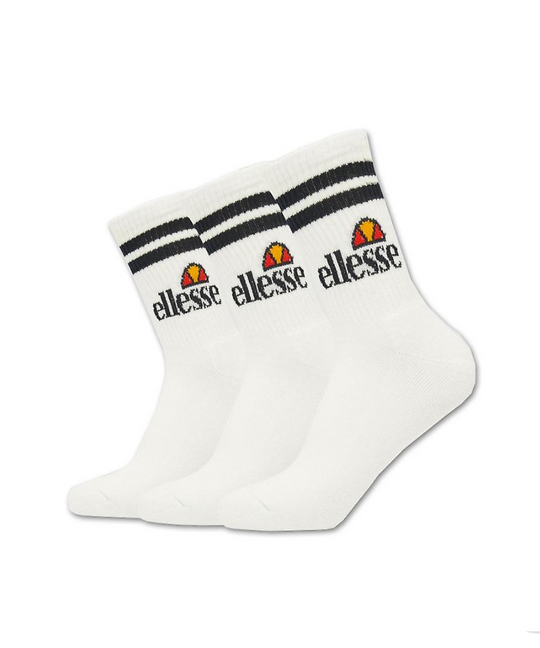 Ellesse Pullo 3PK Crew Socks (White)