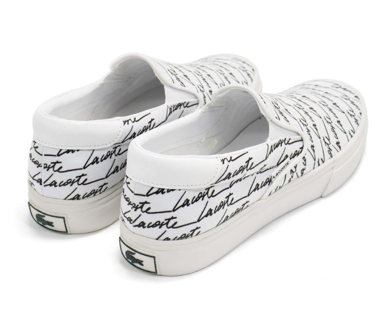 Lacoste white 2025 slip on