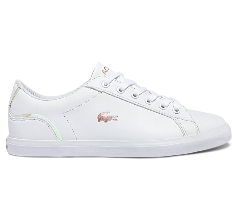 Youth/Junior Lacoste Lerond 0921 CUJ (White/Pink) – ShoeGrab