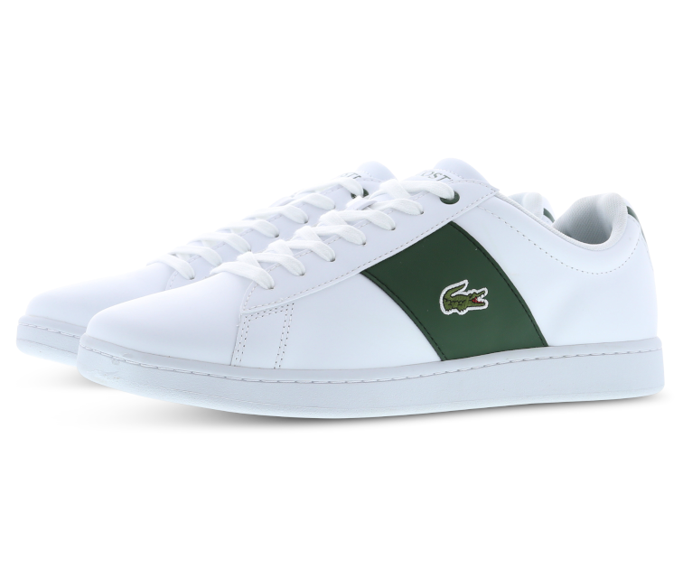 Official Men s Lacoste Carnaby 0121 4 SMA in White Dark Green at ShoeGrab