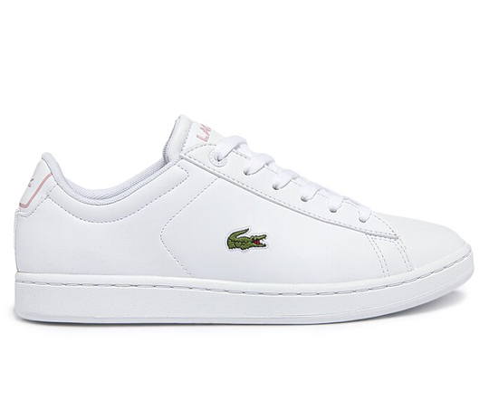Youth/Junior Lacoste Carnaby Evo 0121 1 SUJ (White/Lt Pink)