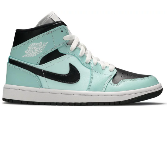 Womens Nike Air Jordan 1 Mid (Aqua Blue Tint)