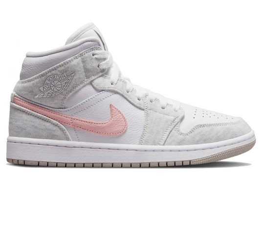 Women's Nike Air Jordan 1 Mid SE (Iron Ore/Pink)