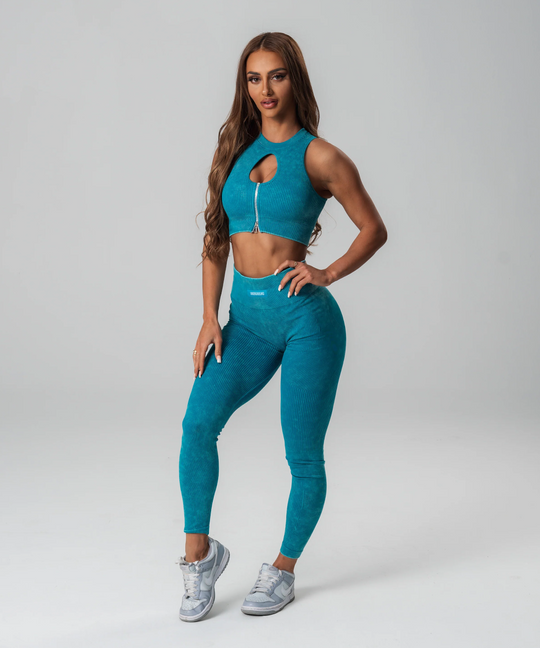 UNDRGROUND Ribbed Tights (Teal)
