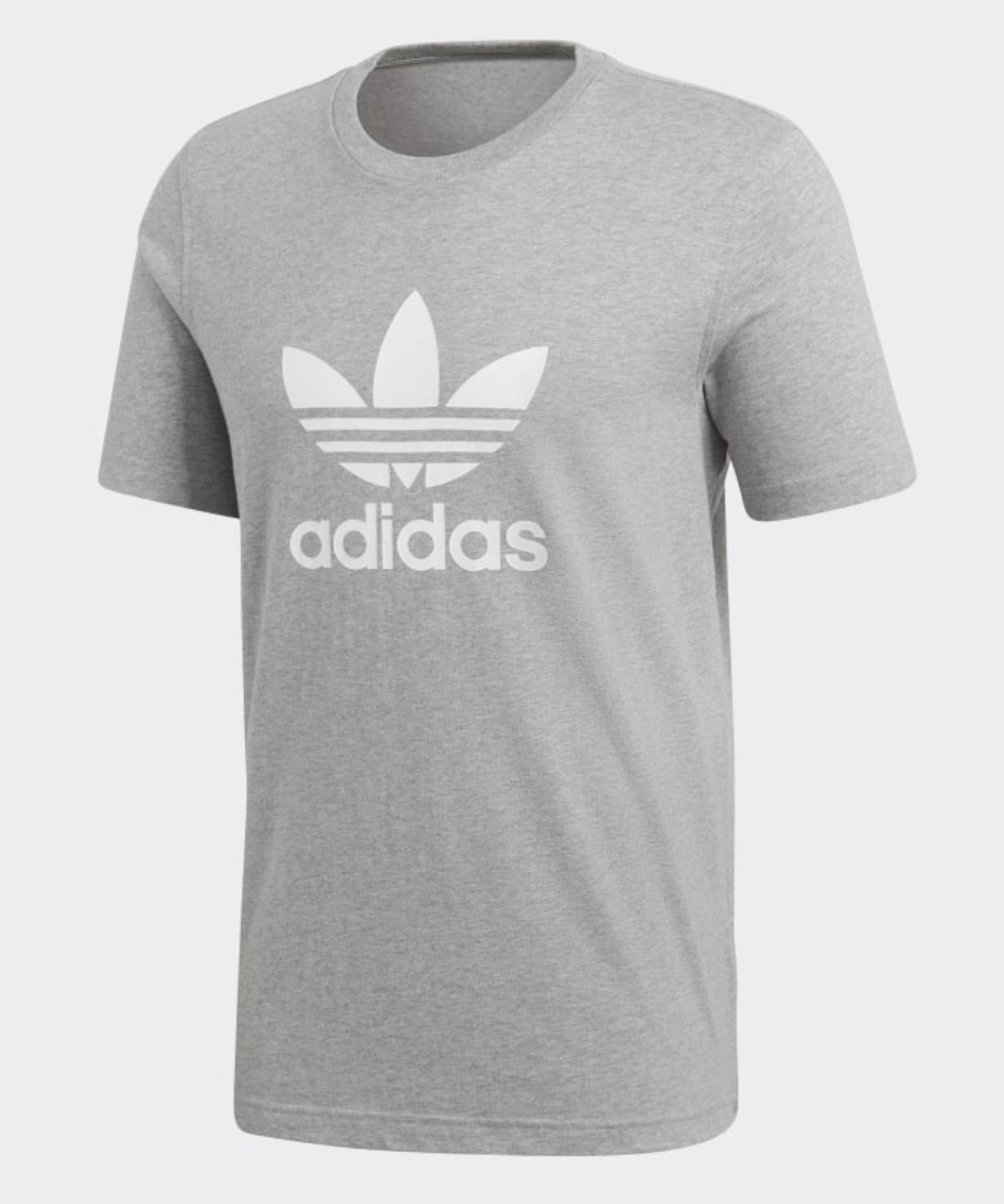 Adidas Originals Trefoil T Shirt Grey at ShoeGrab