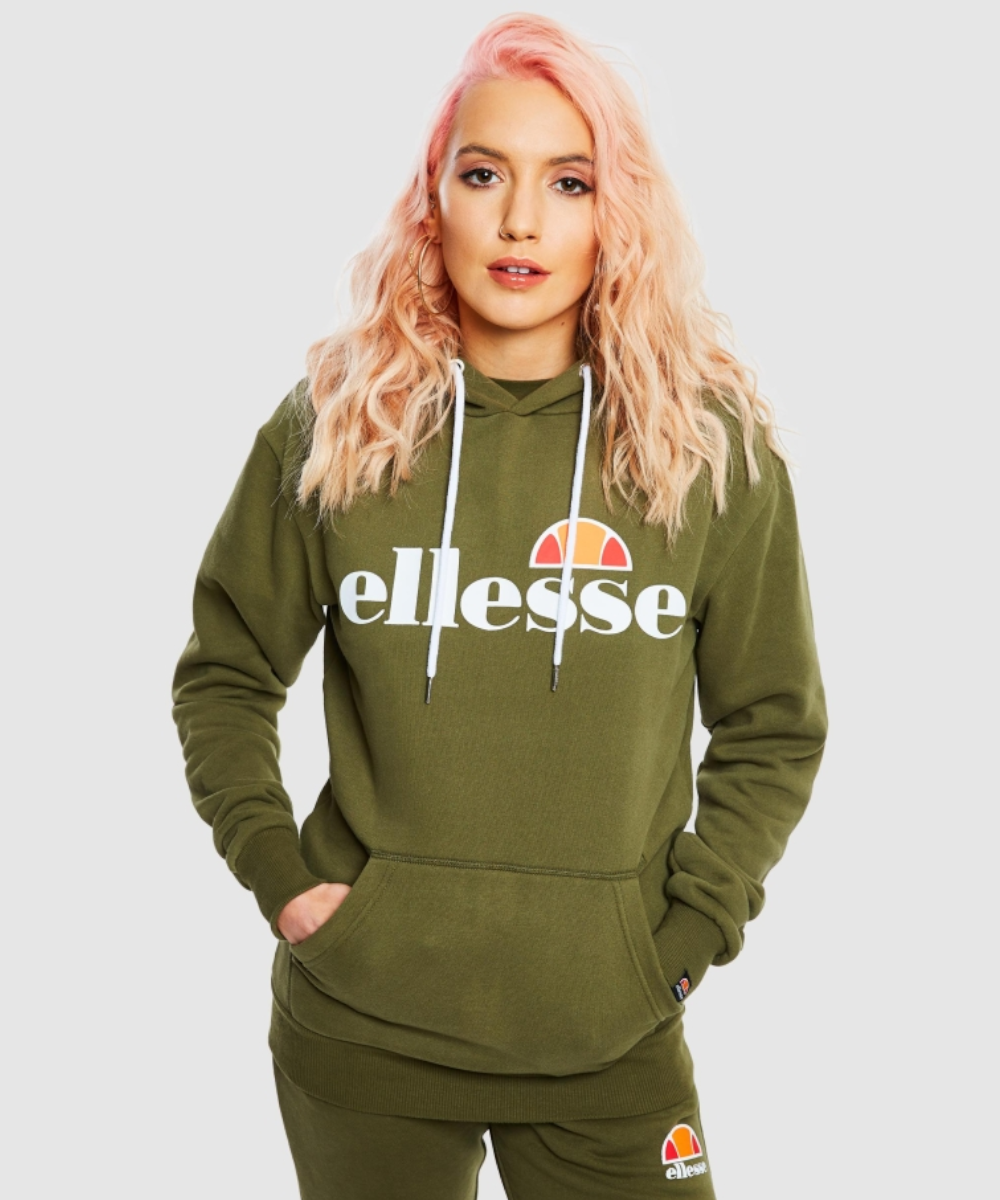 Green ellesse store hoodie