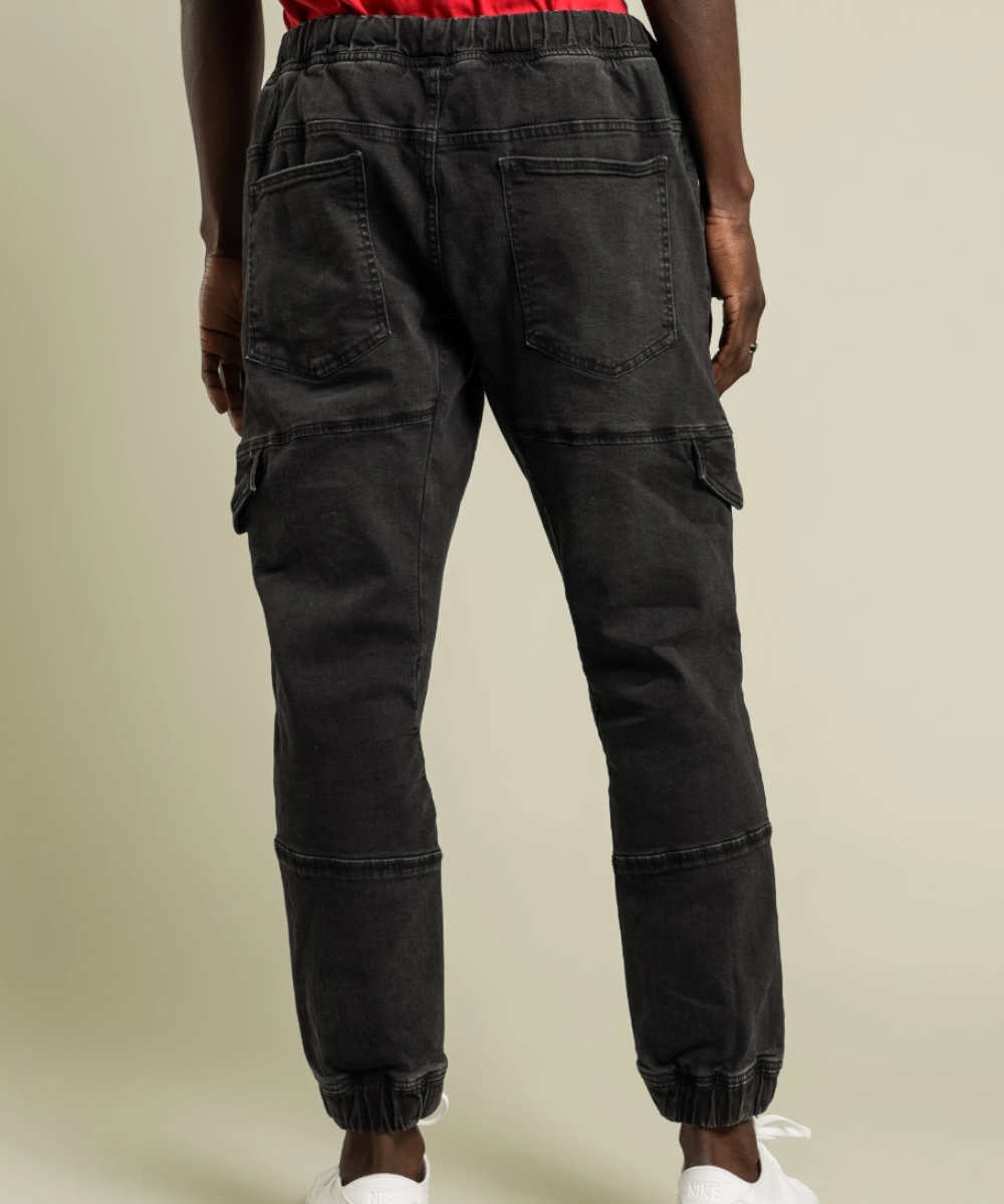 Faded 2025 black joggers