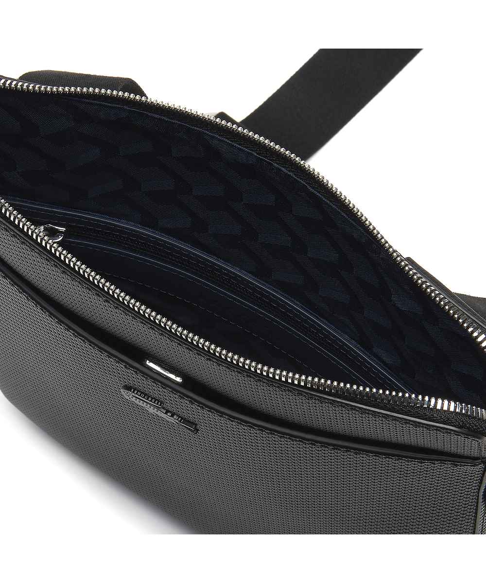 Lacoste Flat Crossover Chantaco Leather Bag NH2815CE 000 Black