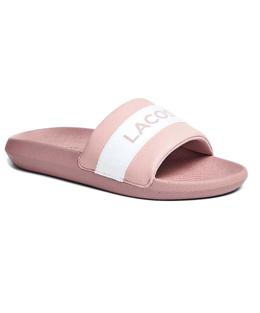 Pink 2024 lacoste slides