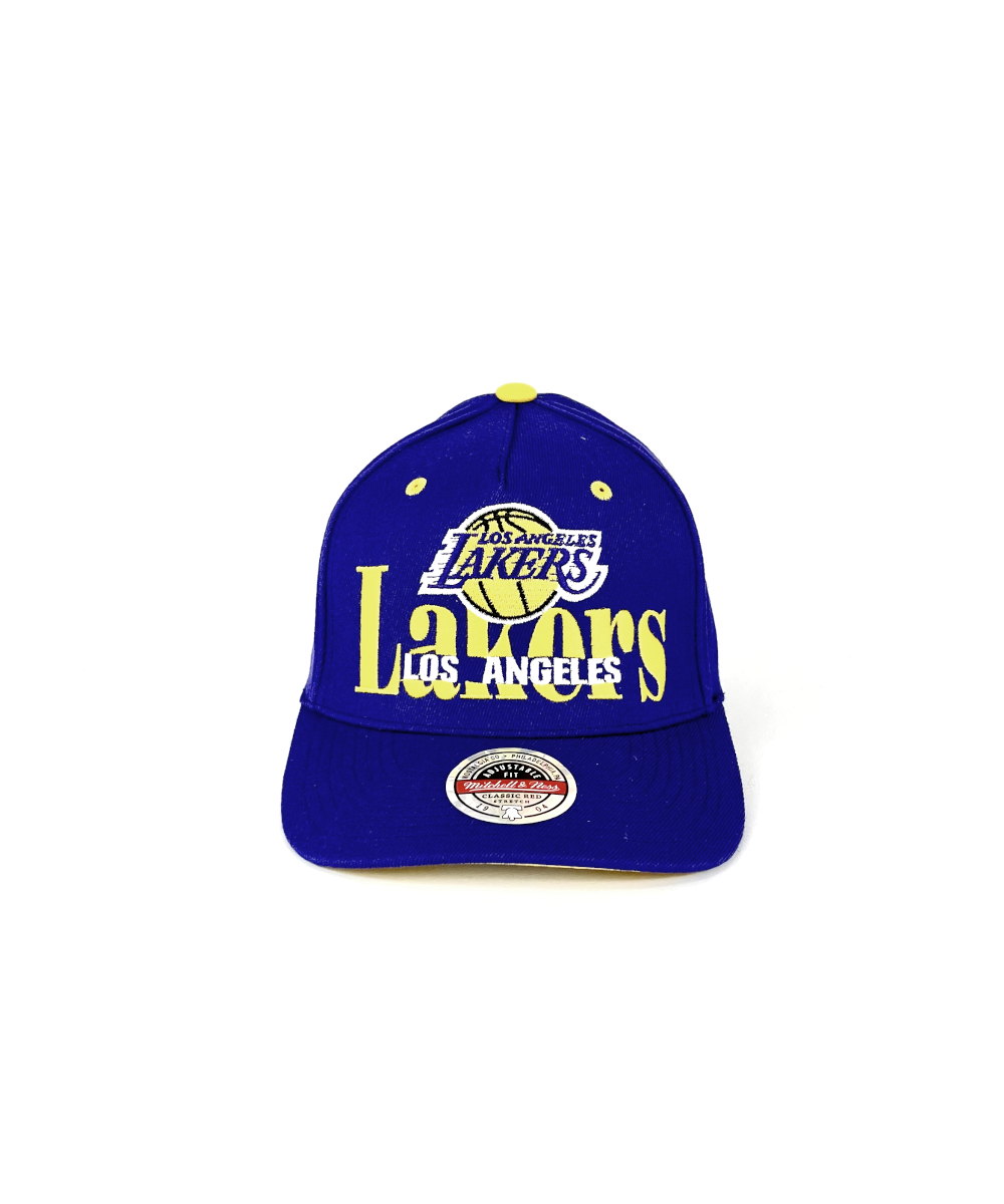 LA Lakers Team On Top Snapback Hat by Mitchell Ness ShoeGrab