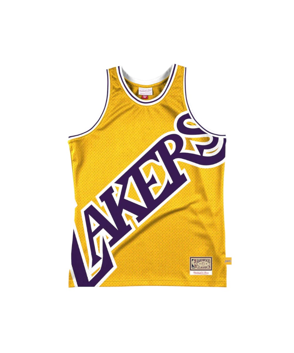 MITCHELL & NESS LA Lakers Blown Out Fashion Mens Jersey - Gold