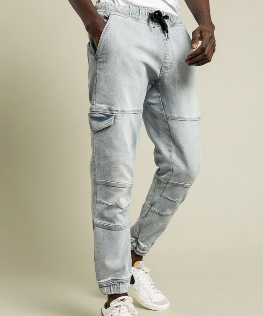 Henleys Maverick Denim Jogger (Stone Blue)