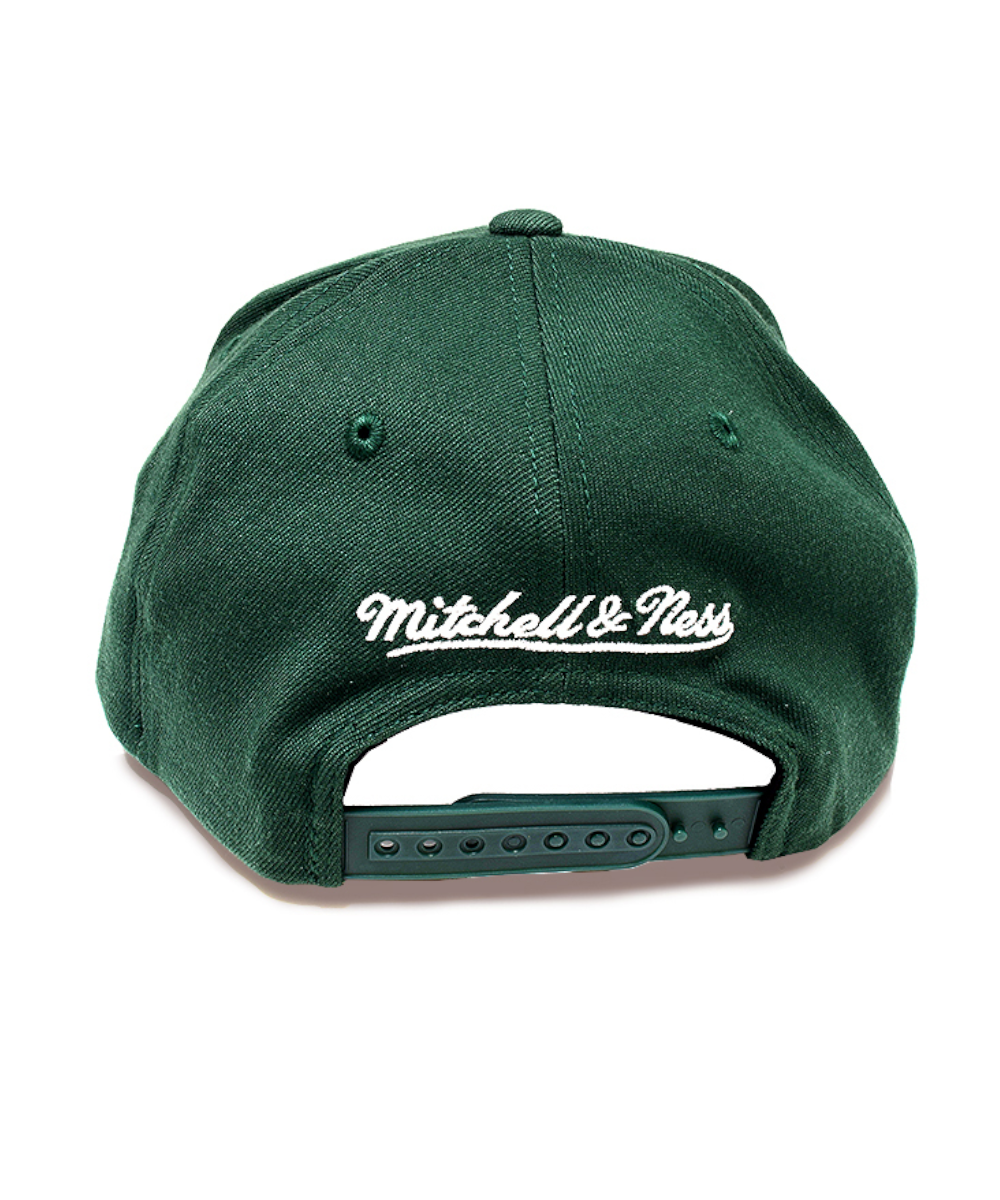 Brooklyn Nets Dark Green Snapback Hat by Mitchell Ness ShoeGrab