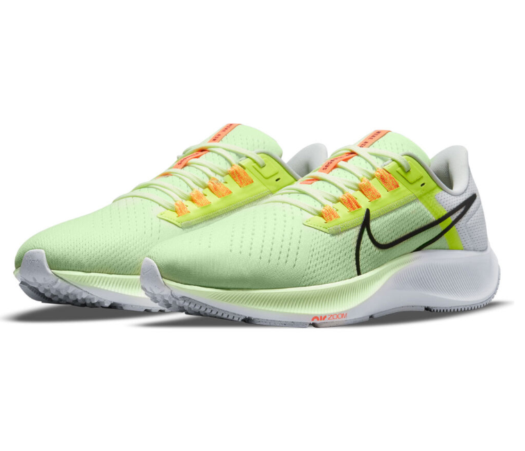 Men's Nike Air Zoom Pegasus 38 (Volt/Black) at ShoeGrab