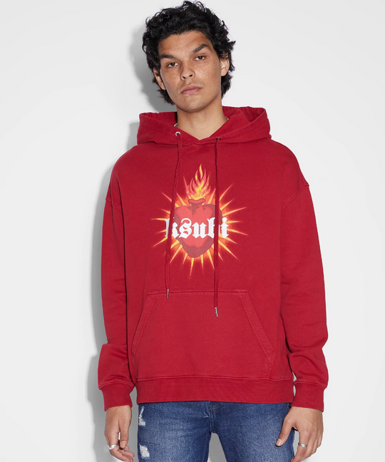 Ksubi Heart Biggie Hoodie Crimson (Red)