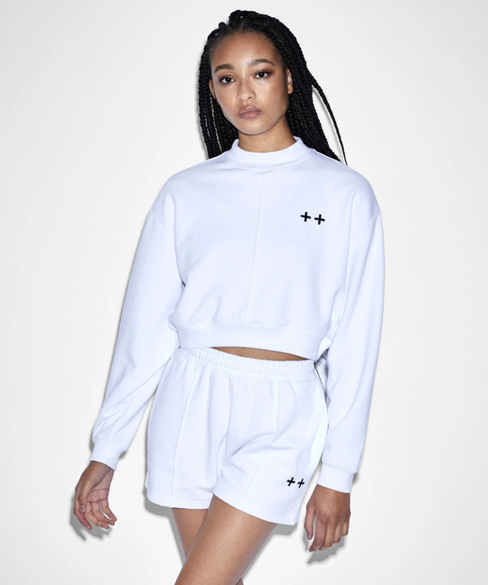 Ksubi Nimbus Cropped Sweater (White)
