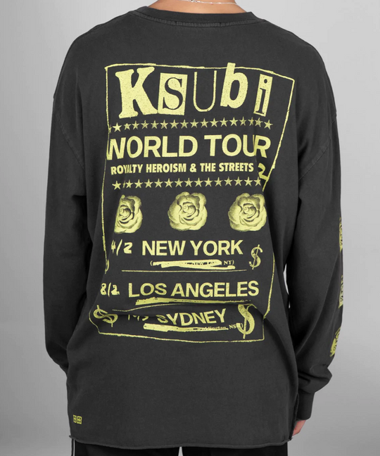 Ksubi Rose Biggie LS Tee (Faded Black)