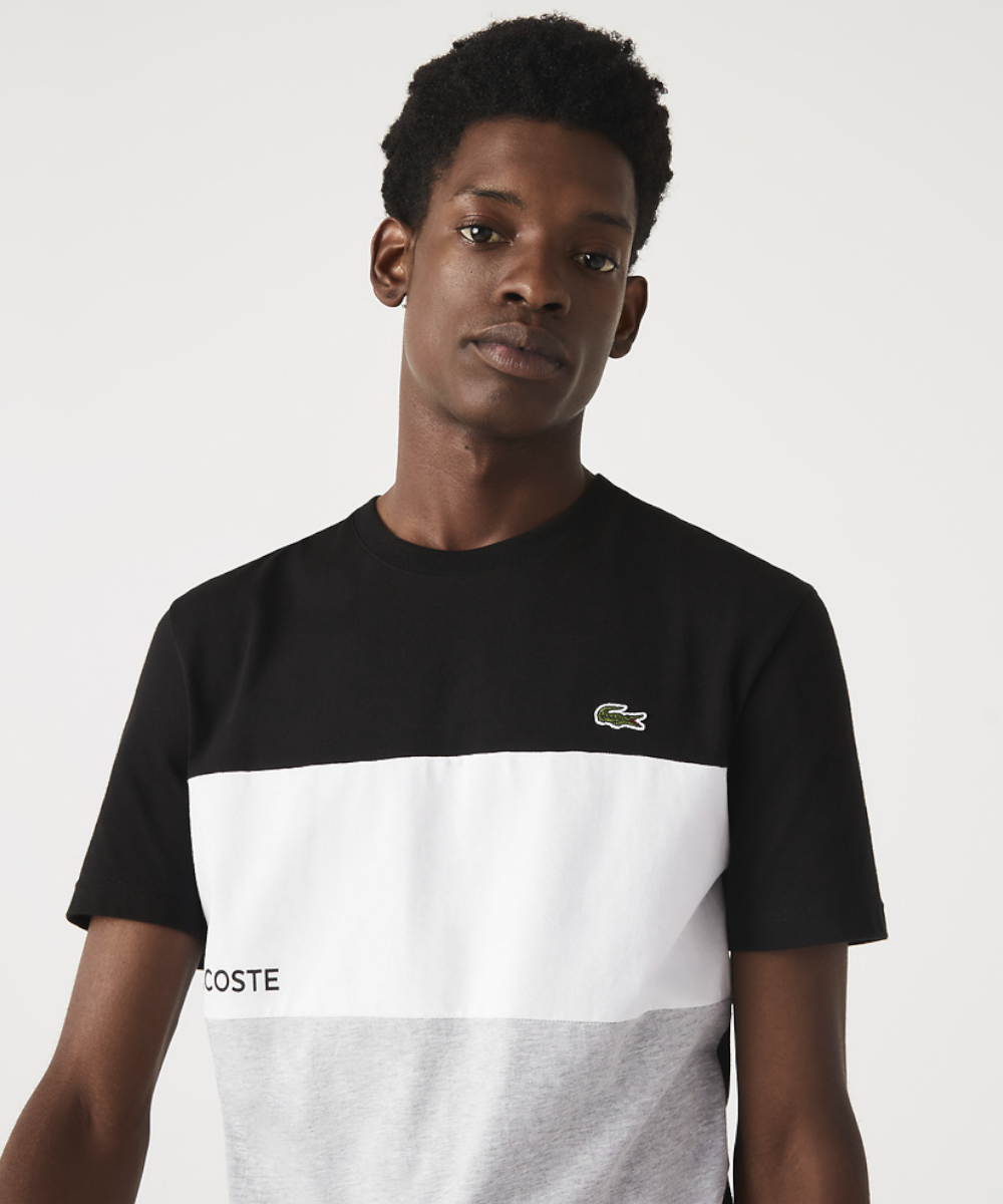 Lacoste colour sales block t shirt