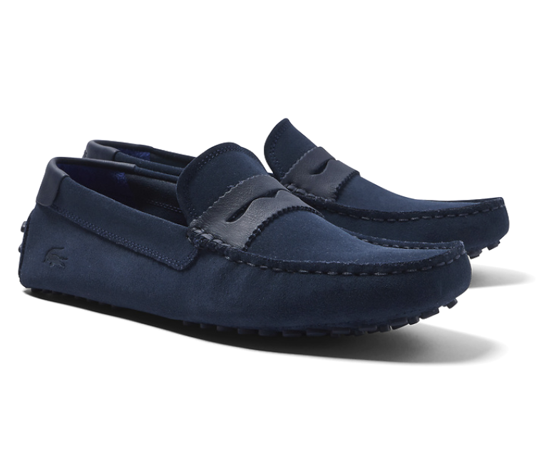 Official Men's Lacoste Concours Craft Loafers in Blue at ShoeGrab