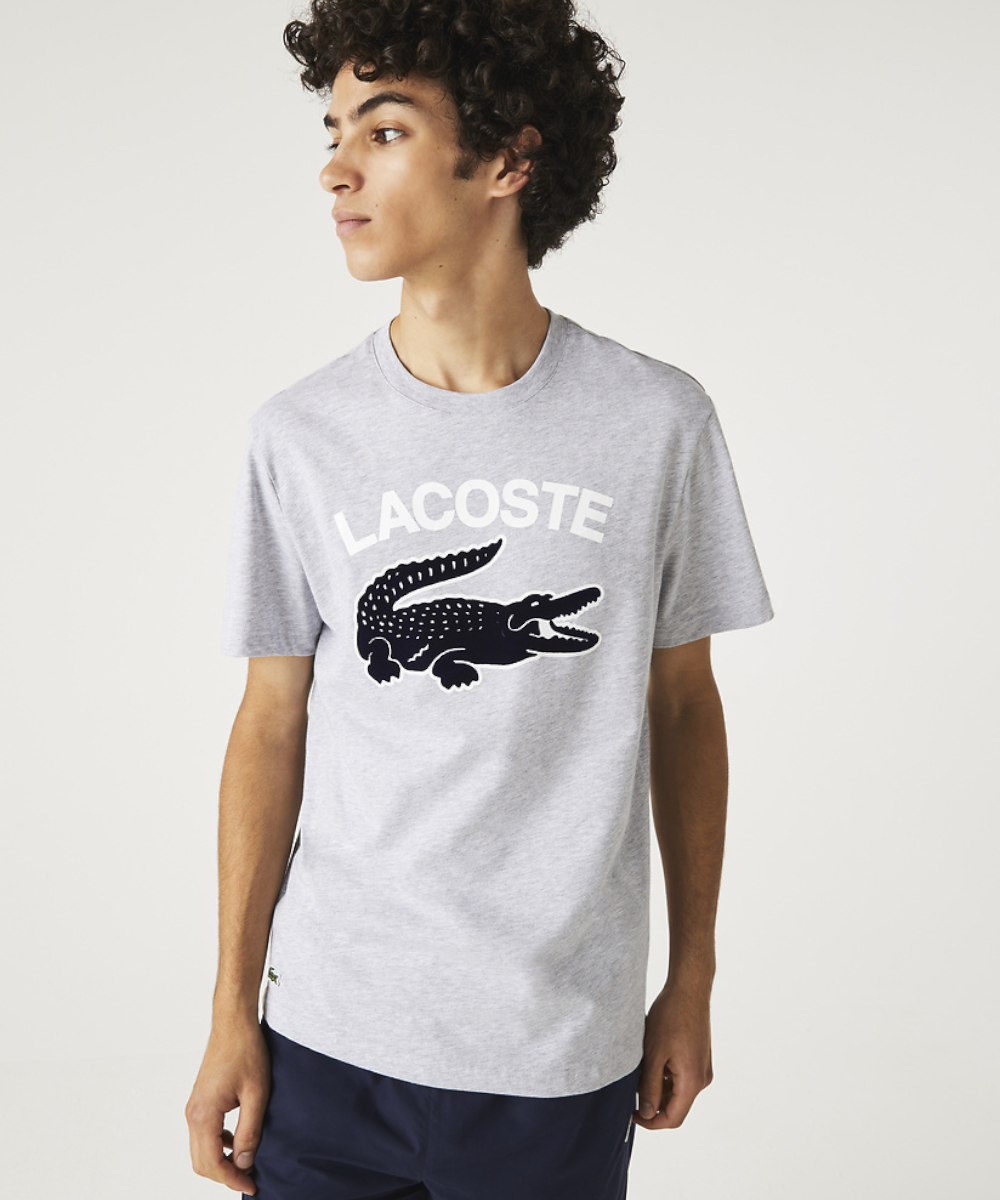 Lacoste graphic tees cheap