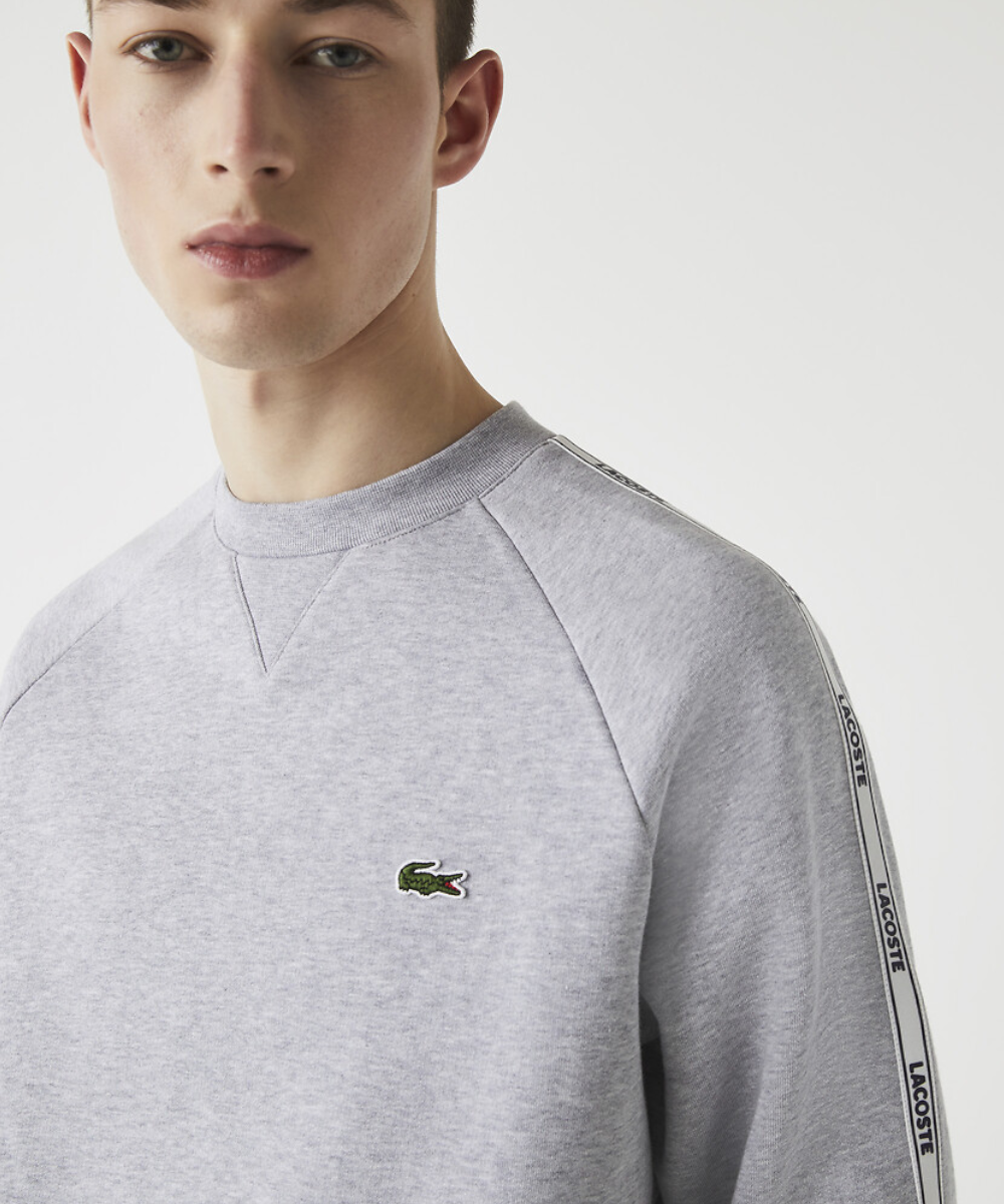 Lacoste Lifestyle Shoulder Sweater in Grey ShoeGrab