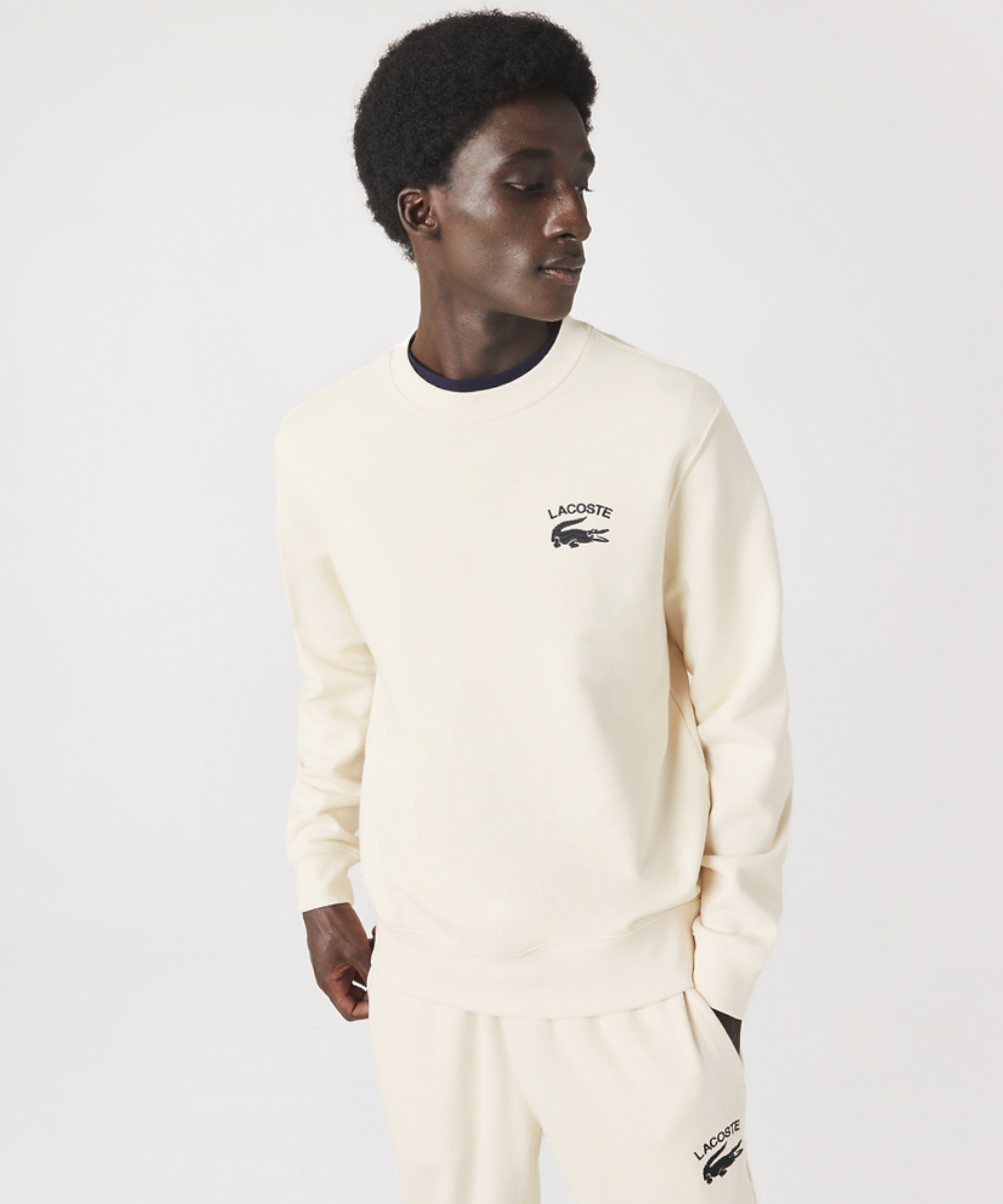Lacoste best sale sweater white