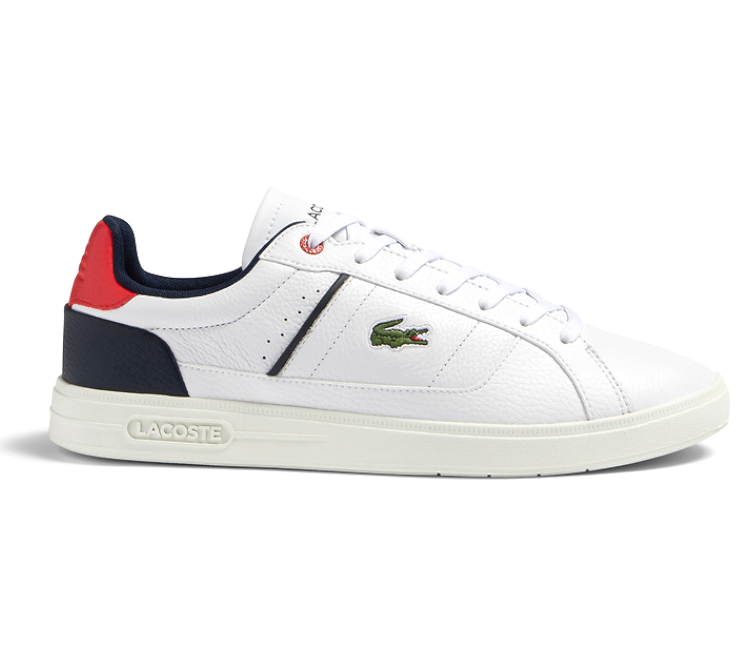 Official Men's Lacoste Europa Pro 123 3 SMA in White/Navy at ShoeGrab