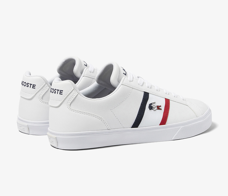 Lacoste lerond sales white red navy