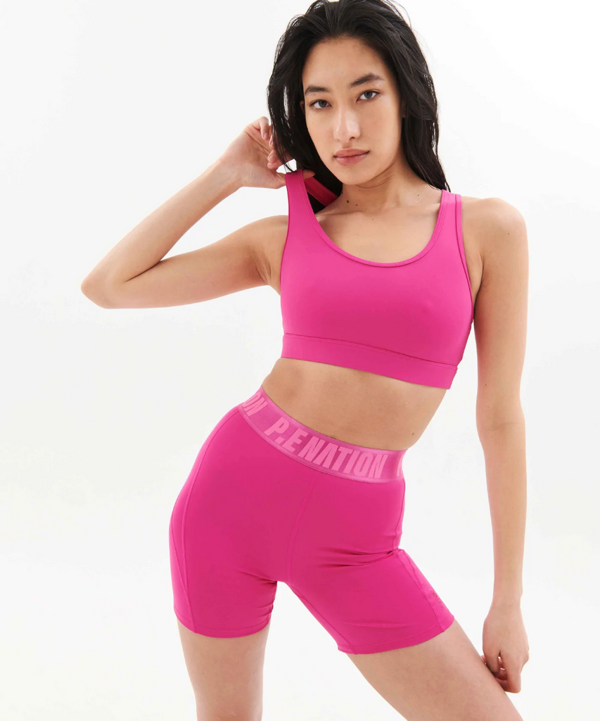 P.E Nation Backcheck Bike Short (Raspberry Rose) – ShoeGrab