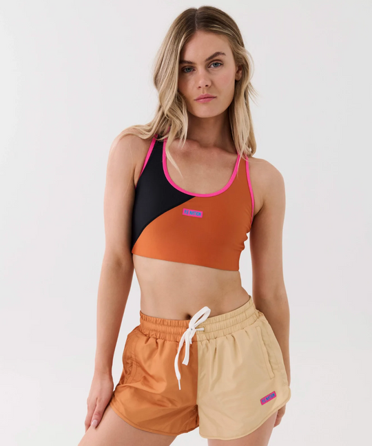 P.E Nation Runyon Sports Bra (Golden Oak)