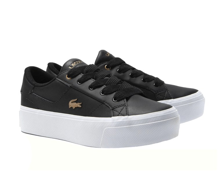 Official Women s Lacoste Ziane Platform 123 1 CFA in Black White at ShoeGrab