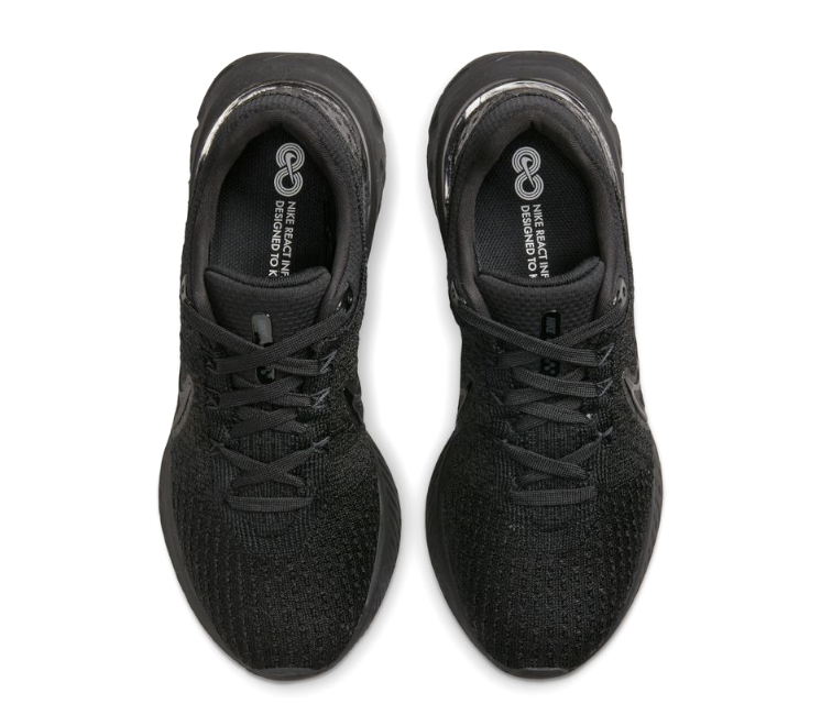 Women s Nike React Infinity Run FK 3 Triple Black ShoeGrab