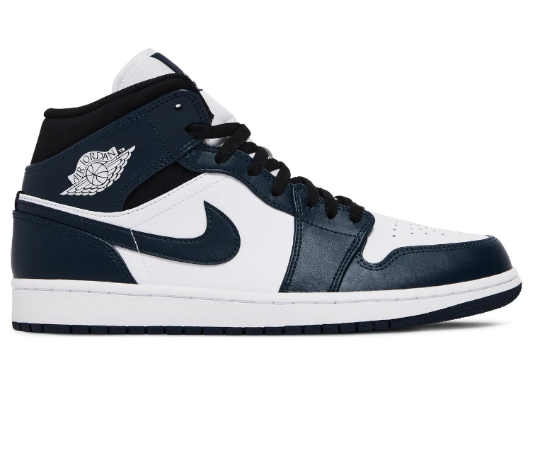 Air Jordan 1 Mid black, white outlet and navy