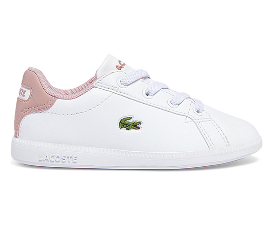 Toddlers Lacoste Graduate 0721 SUI (WHT/LT PNK)