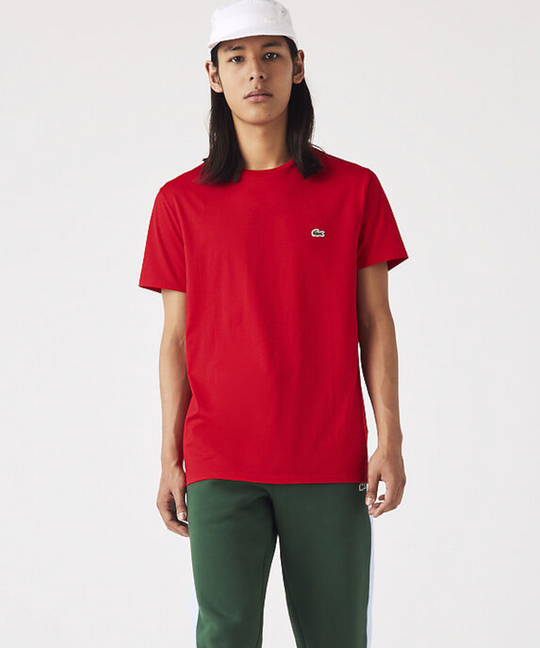 Lacoste Basic Crew Neck Pima Tee (Red)